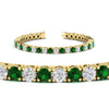 Load image into Gallery viewer, 10-ct.-diamond-tennis-bracelet-with-emerald-in-yellow-gold-FDBRC8635ROGEMGRANGLE2-10.00_20CT-NL-YG