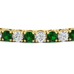 Load image into Gallery viewer, 10-ct.-diamond-tennis-bracelet-with-emerald-in-yellow-gold-FDBRC8635ROGEMGRANGLE5-10.00_20CT-NL-YG