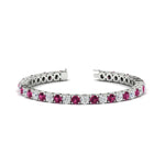 Load image into Gallery viewer, 10-ct.-diamond-tennis-bracelet-with-pink-sapphire-in-white-gold-FDBRC8635ROGSADRPI-10.00_20CT-NL-WG