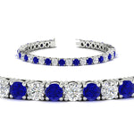 Load image into Gallery viewer, 10-ct.-diamond-tennis-bracelet-with-sapphire-in-white-gold-FDBRC8635ROGSABLANGLE2-10.00_20CT-NL-WG