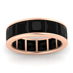 Load image into Gallery viewer, 10-ctw-channel-set-princess-cut-black-diamond-eternity-ring-in-rose-gold-FDEWB160PRGBLACKANGLE5-10.00CT-NL-RG.jpg?v=1766128429
