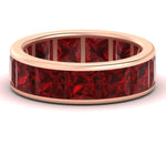 Load image into Gallery viewer, 10-ctw-channel-set-princess-cut-ruby-eternity-ring-in-rose-gold-FDEWB160PRGRUDR-10.00CT-NL-RG.jpg?v=1766128429