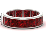 Load image into Gallery viewer, 10-ctw-channel-set-princess-cut-ruby-eternity-ring-in-white-gold-FDEWB160PRGRUDR-10.00CT-NL-WG-HW.jpg?v=1766128429