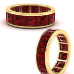Load image into Gallery viewer, 10-ctw-channel-set-princess-cut-ruby-eternity-ring-in-yellow-gold-FDEWB160PRGRUDRANGLE3-10.00CT-NL-YG.jpg?v=1766128429