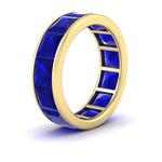 Load image into Gallery viewer, 10-ctw-channel-set-princess-cut-sapphire-eternity-ring-in-yellow-gold-FDEWB160PRGSABLANGLE2-10.00CT-NL-YG.jpg?v=1766128429