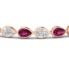 Load image into Gallery viewer, 11-carat-classic-teardrop-link-east-west-pink-sapphire-bracelet-in-rose-gold-FDBRCPE10581GSADRPIANGLE5-11.00CT-NL-RG.jpg?v=1776855009