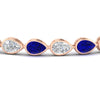 Load image into Gallery viewer, 11-carat-classic-teardrop-link-east-west-sapphire-bracelet-in-rose-gold-FDBRCPE10581GSABLANGLE5-11.00CT-NL-RG.jpg?v=1776854934