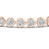 Load image into Gallery viewer, 12-50-ct-bezel-tennis-bracelet-heart-shaped-diamond-in-rose-gold-fdbrc10581htangle2-12-50-ct-nl-rg