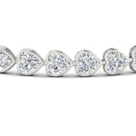Load image into Gallery viewer, 12-50-ct-bezel-tennis-bracelet-heart-shaped-diamond-in-white-gold-fdbrc10581htangle2-12-50-ct-nl-wg