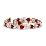 Load image into Gallery viewer, 12-50-ct-bezel-tennis-bracelet-heart-shaped-diamond-with-ruby-in-rose-gold-fdbrc10581htgrudrangle2-12-50-ct-nl-rg