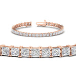 Load image into Gallery viewer, 12 Carat Princess Cut Basket Tennis Bracelet