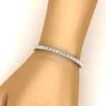 Load image into Gallery viewer, 12 Carat Princess Cut Basket Tennis Bracelet