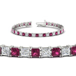 Load image into Gallery viewer, 12 Carat Princess Cut Basket Tennis Bracelet