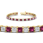 Load image into Gallery viewer, 12 Carat Princess Cut Basket Tennis Bracelet