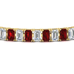 Load image into Gallery viewer, 14-ct-emerald-cut-ruby-tennis-diamond-bracelet-in-yellow-gold-FDBRC10449EMGRUDRANGLE5-14.00CT-NL-YG.jpg