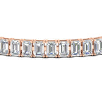 Load image into Gallery viewer, 14-ct-emerald-cut-tennis-diamond-bracelet-in-rose-gold-FDBRC10449EMANGLE5-14.00CT-NL-RG.jpg