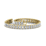 Load image into Gallery viewer, 14-ct-emerald-cut-tennis-diamond-bracelet-in-yellow-gold-FDBRC10449EMANGLE4-14.00CT-NL-YG.jpg