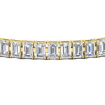 Load image into Gallery viewer, 14-ct-emerald-cut-tennis-diamond-bracelet-in-yellow-gold-FDBRC10449EMANGLE5-14.00CT-NL-YG.jpg