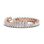 Load image into Gallery viewer, 14.40-carat-emerald-diagonal-tennis-bracelet-in-rose-gold-fdbrc11518angle4-14-40-ct-nl-rg.jpg?v=1764931836