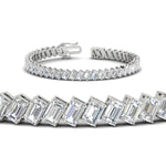 Load image into Gallery viewer, 14.40-carat-emerald-diagonal-tennis-bracelet-in-white-gold-fdbrc11518angle2-14-40-ct-nl-wg.jpg?v=1764931836