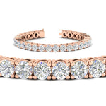 Load image into Gallery viewer, 15-Ct.Exclusive-Diamond-Tennis-Bracelet-In-Rose-Gold-FDBRC8635ROANGLE2-15.00-CT-NL-RG