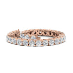 Load image into Gallery viewer, 15-Ct.Exclusive-Diamond-Tennis-Bracelet-In-Rose-Gold-FDBRC8635ROANGLE4-15.00-CT-NL-RG