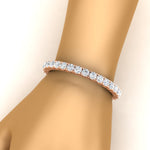 Load image into Gallery viewer, 15-Ct.Exclusive-Diamond-Tennis-Bracelet-In-Rose-Gold-FDBRC8635ROHAND-15.00-CT-NL-RG