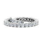 Load image into Gallery viewer, 15-Ct.Exclusive-Diamond-Tennis-Bracelet-In-White-Gold-FDBRC8635ROANGLE4-15.00-CT-NL-WG