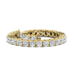 Load image into Gallery viewer, 15-Ct.Exclusive-Diamond-Tennis-Bracelet-In-Yellow-Gold-FDBRC8635ROANGLE4-15.00-CT-NL-YG