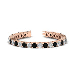 Load image into Gallery viewer, 15-ct.exclusive-diamond-tennis-bracelet-with-black-diamond-in-rose-gold-FDBRC8635ROGBLACK-15.00_20CT-NL-RG