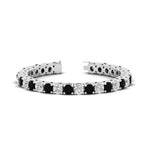 Load image into Gallery viewer, 15-ct.exclusive-diamond-tennis-bracelet-with-black-diamond-in-white-gold-FDBRC8635ROGBLACK-15.00_20CT-NL-WG