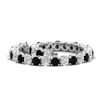 Load image into Gallery viewer, 15-ct.exclusive-diamond-tennis-bracelet-with-black-diamond-in-white-gold-FDBRC8635ROGBLACKANGLE4-15.00_20CT-NL-WG