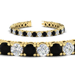 Load image into Gallery viewer, 15-ct.exclusive-diamond-tennis-bracelet-with-black-diamond-in-yellow-gold-FDBRC8635ROGBLACKANGLE2-15.00_20CT-NL-YG