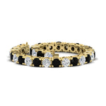 Load image into Gallery viewer, 15-ct.exclusive-diamond-tennis-bracelet-with-black-diamond-in-yellow-gold-FDBRC8635ROGBLACKANGLE4-15.00_20CT-NL-YG