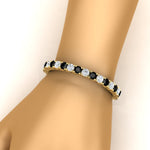 Load image into Gallery viewer, 15-ct.exclusive-diamond-tennis-bracelet-with-black-diamond-in-yellow-gold-FDBRC8635ROGBLACKHAND-15.00_20CT-NL-YG