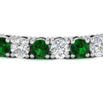 Load image into Gallery viewer, 15-ct.exclusive-diamond-tennis-bracelet-with-emerald-in-white-gold-FDBRC8635ROGEMGRANGLE5-15.00_20CT-NL-WG