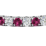 Load image into Gallery viewer, 15-ct.exclusive-diamond-tennis-bracelet-with-pink-sapphire-in-white-gold-FDBRC8635ROGSADRPIANGLE5-15.00_20CT-NL-WG