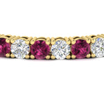 Load image into Gallery viewer, 15-ct.exclusive-diamond-tennis-bracelet-with-pink-sapphire-in-yellow-gold-FDBRC8635ROGSADRPIANGLE5-15.00_20CT-NL-YG