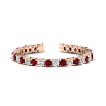 Load image into Gallery viewer, 15-ct.exclusive-diamond-tennis-bracelet-with-ruby-in-rose-gold-FDBRC8635ROGRUDR-15.00_20CT-NL-RG