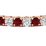 Load image into Gallery viewer, 15-ct.exclusive-diamond-tennis-bracelet-with-ruby-in-rose-gold-FDBRC8635ROGRUDRANGLE5-15.00_20CT-NL-RG