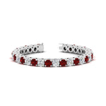 Load image into Gallery viewer, 15-ct.exclusive-diamond-tennis-bracelet-with-ruby-in-white-gold-FDBRC8635ROGRUDR-15.00_20CT-NL-WG