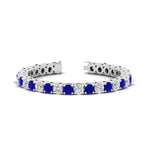 Load image into Gallery viewer, 15-ct.exclusive-diamond-tennis-bracelet-with-sapphire-in-white-gold-FDBRC8635ROGSABL-15.00_20CT-NL-WG