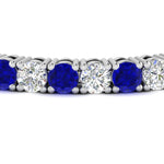 Load image into Gallery viewer, 15-ct.exclusive-diamond-tennis-bracelet-with-sapphire-in-white-gold-FDBRC8635ROGSABLANGLE5-15.00_20CT-NL-WG