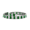 Load image into Gallery viewer, 17-ct-emerald-cut-tennis-diamond-bracelet-basket-set-with-emerald-in-white-gold-FDBRC10449EMGEMGRANGLE4-17.00CT-NL-WG.jpg