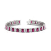 Load image into Gallery viewer, 17-ct-emerald-cut-tennis-diamond-bracelet-basket-set-with-pink-sapphire-in-white-gold-FDBRC10449EMGSADRPI-17.00CT-NL-WG.jpg