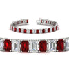 Load image into Gallery viewer, 17-ct-emerald-cut-tennis-diamond-bracelet-basket-set-with-ruby-in-white-gold-FDBRC10449EMGRUDRANGLE2-17.00CT-NL-WG.jpg