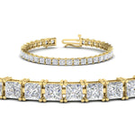 Load image into Gallery viewer, 18 Ct Princess Cut Basket Tennis Bracelet