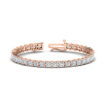 Load image into Gallery viewer, 18 Ct Princess Cut Basket Tennis Bracelet