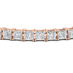 Load image into Gallery viewer, 18 Ct Princess Cut Basket Tennis Bracelet