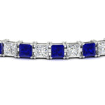 Load image into Gallery viewer, 18 Ct Princess Cut Basket Tennis Bracelet